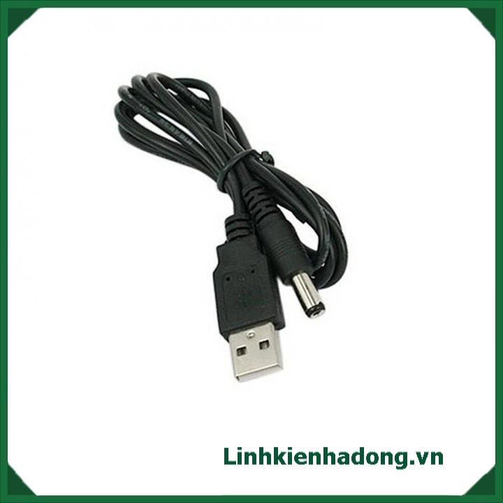 Dây USB A To DC 5.5x2.1MM 9V