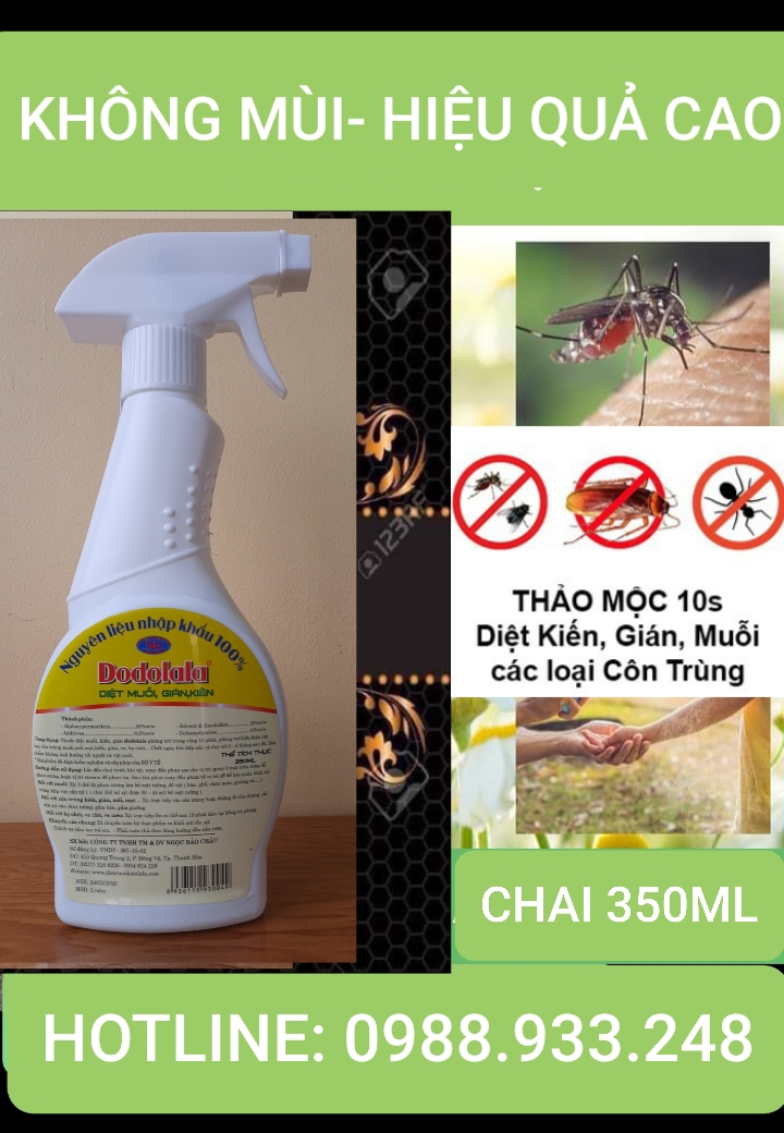 Thảo mộc xịt Muỗi Dodolala 350ml- Chính Hãng