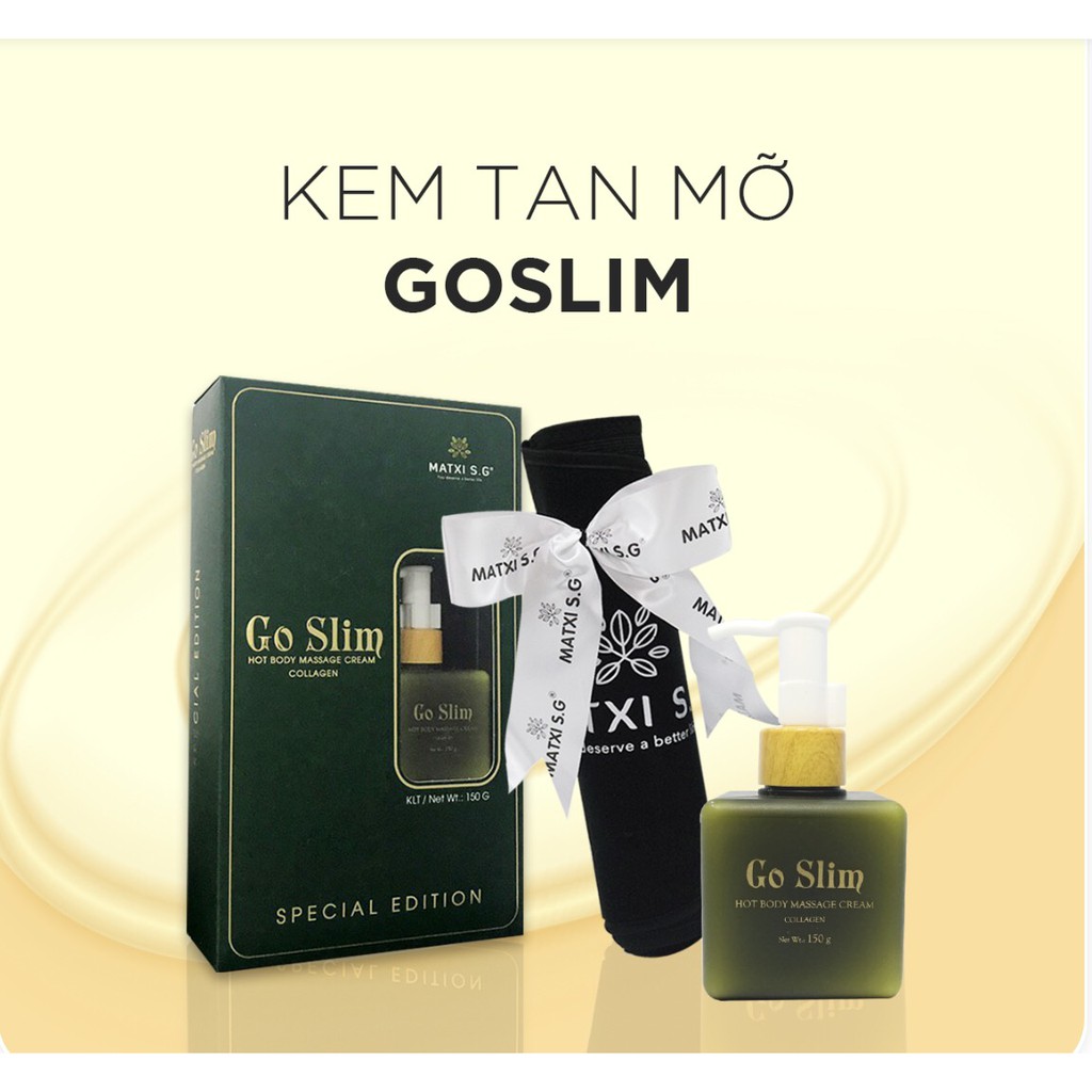 Kem Tan Mỡ GoSlim + Tặng Đai Nịt Bụng Cao Cấp (Mẫu Mới N.hất)
