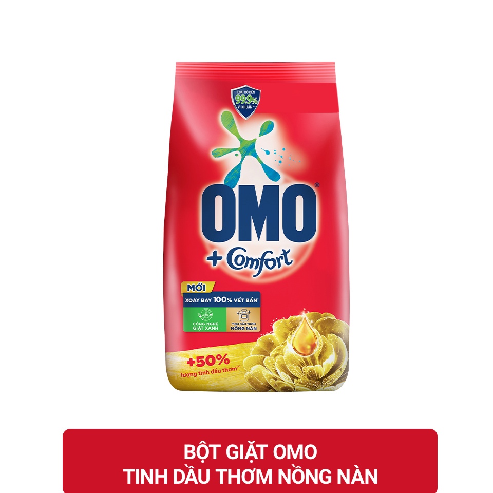 (Hỏa Tốc) Bột Giặt Omo Comfort Tinh Dầu Thơm 360g (chính hãng)