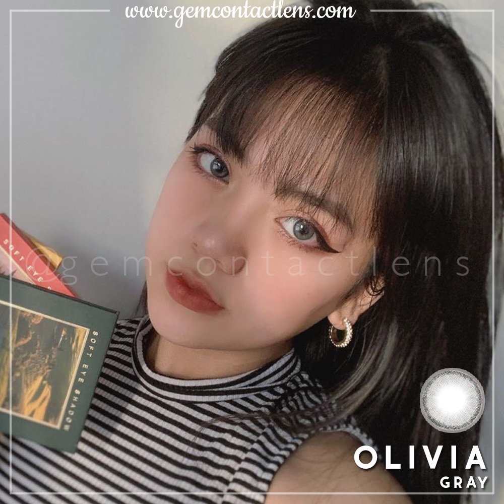Lens áp tròng OLIVIA GRAY - ẩm cao 55% - hsd 6 tháng, cam kết hàng đúng mô tả, chất lượng đảm bảo an toàn đến sức khỏe người sử dụng