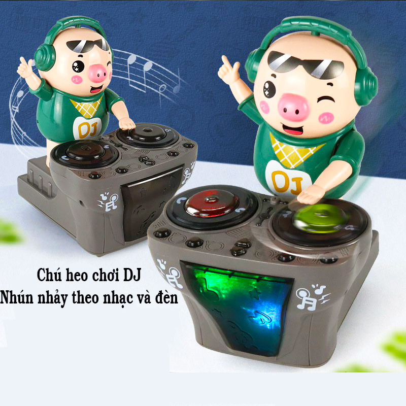 Đồ Chơi Giáo Dục Âm Nhạc Chú Heo Chơi DJ Siêu Dễ Thương Bữa Tiệc Âm Nhạc HK Model 67889