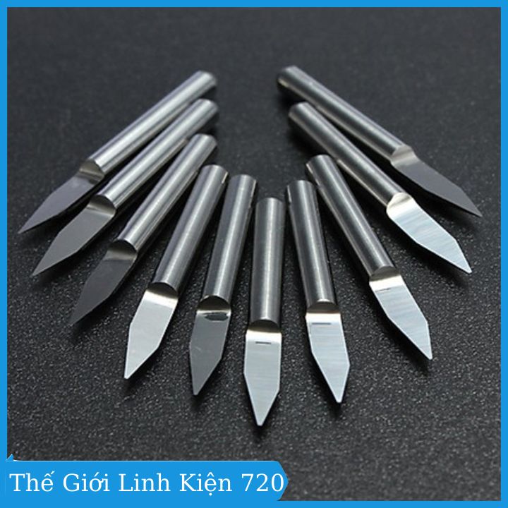 Bộ 10 Mũi phay Vbit 30 Độ - 3MM