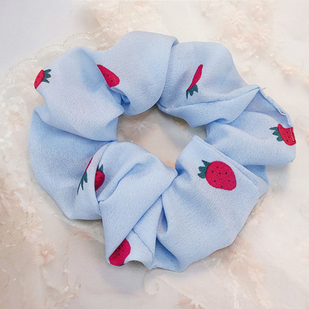 Cột tóc vải Scrunchies Dâu Tây dễ thương CT54