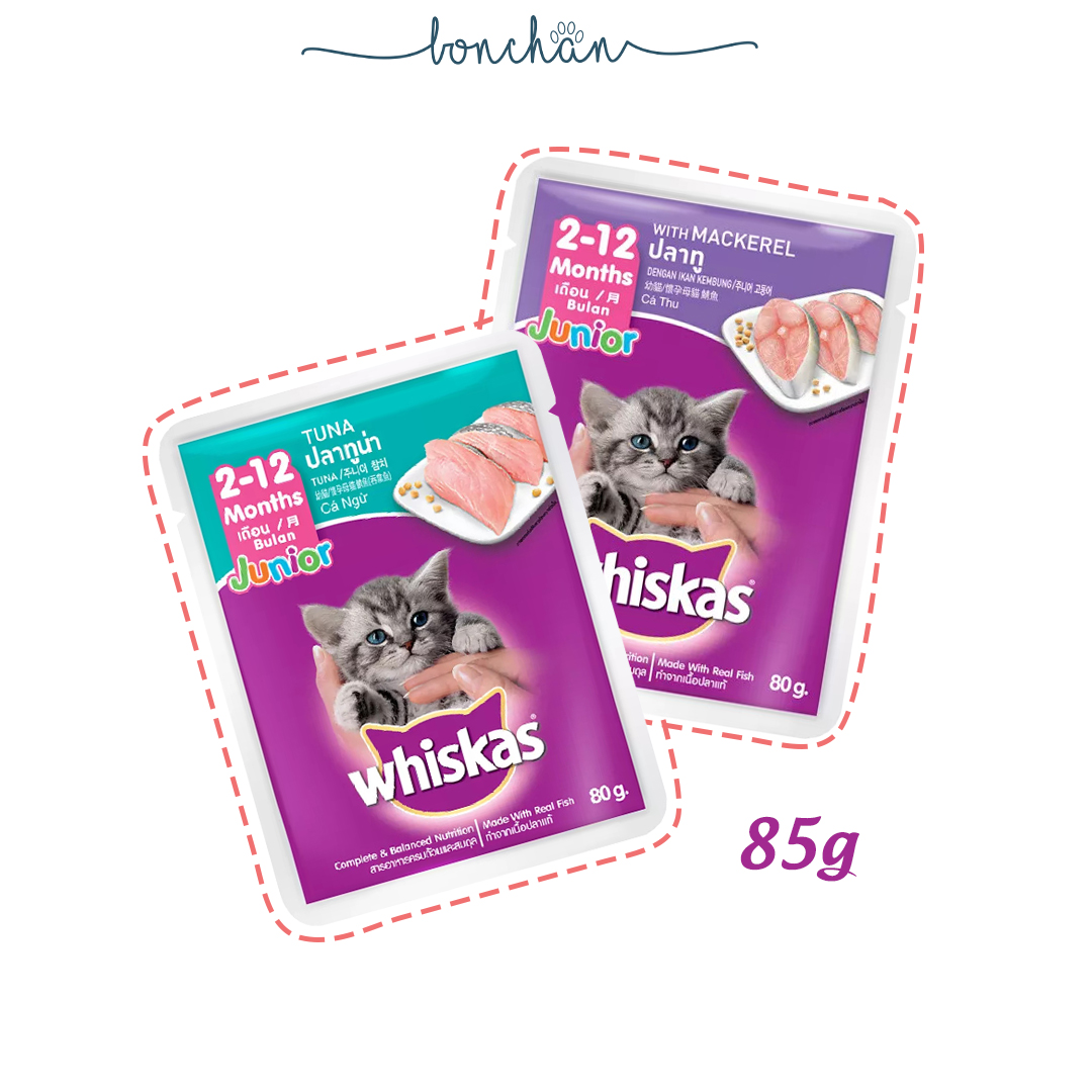 Pate Whiskas cho mèo con túi 80g