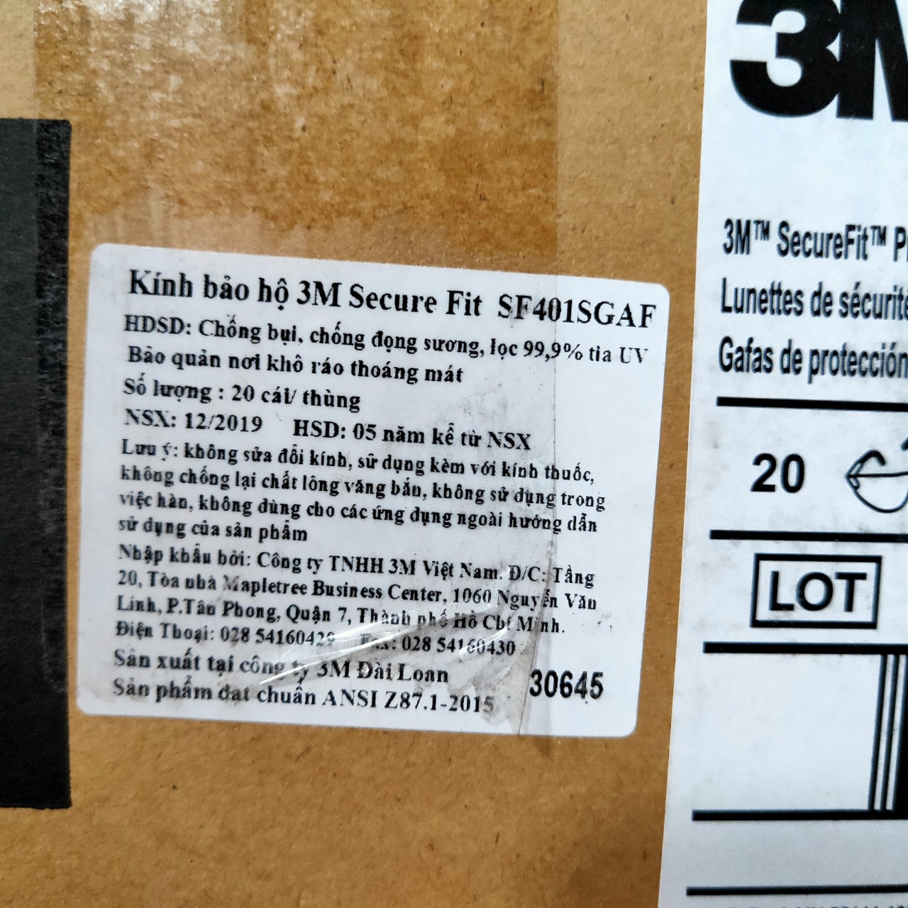 KÍNH BẢO HỘ 3M SF401SGAF-BLU SCOTCHGARD