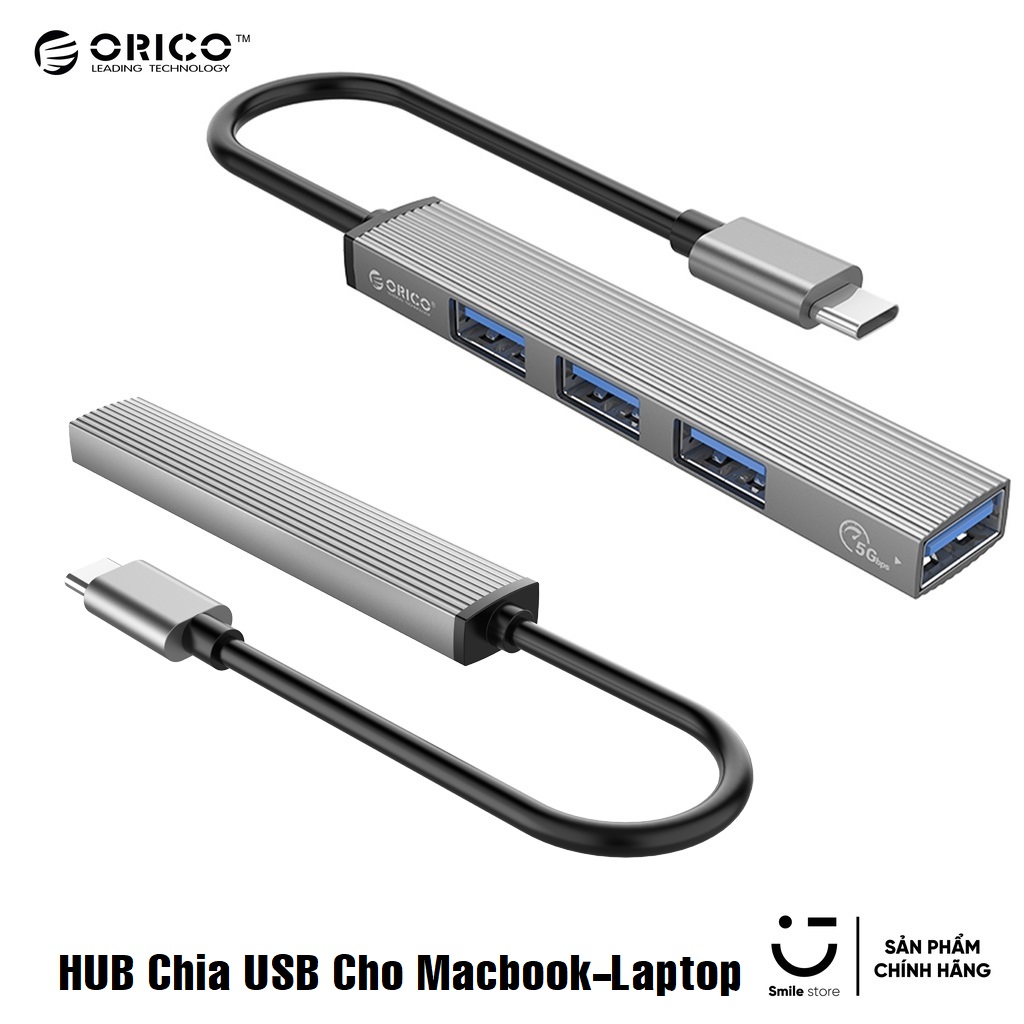Bộ chia USB Type-C ra 4 cổng USB 3.0 - ORICO AH-13 Type-C To USB3.0 HUB