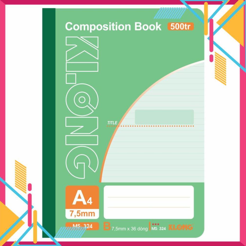 Sổ may dán gáy KLONG A4 500tr, MS: 324