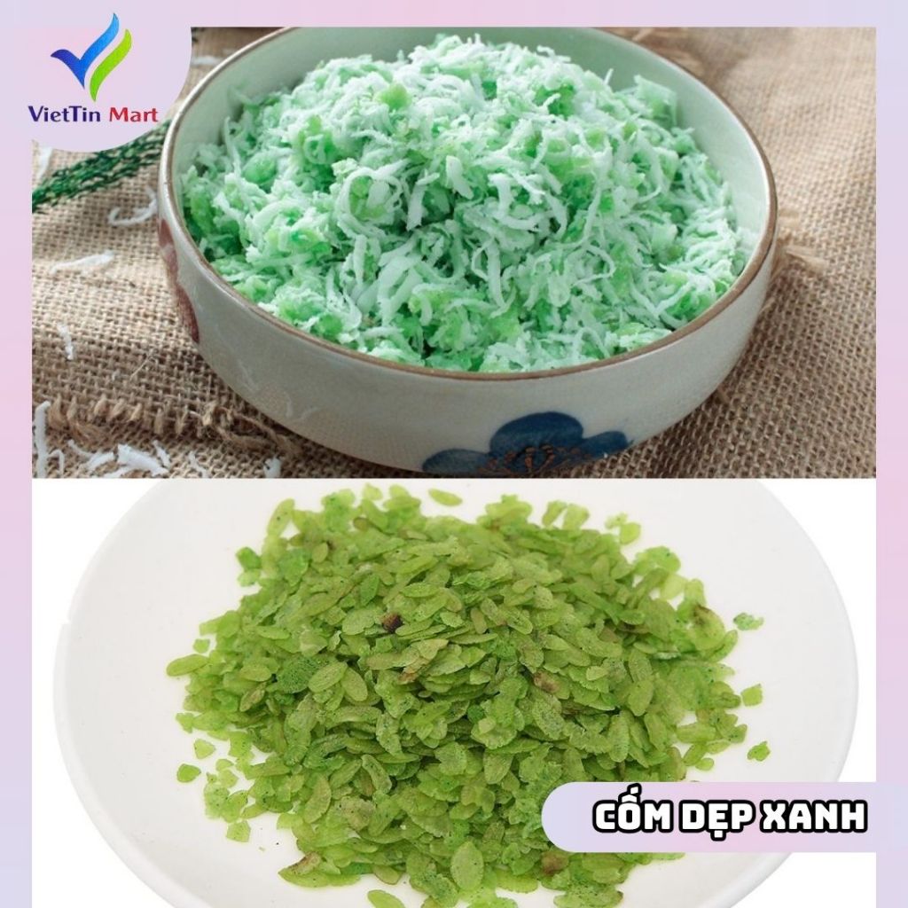 500g CỐM DẸP XANH ĐẶC SẢN LÀNG VÒNG