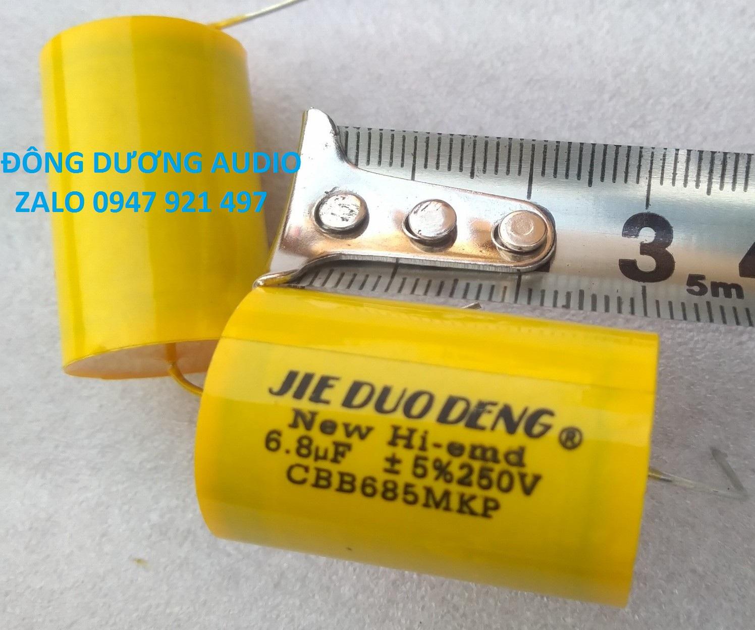 2 con tụ phân tần 6.8mf 250v - vàng tròn