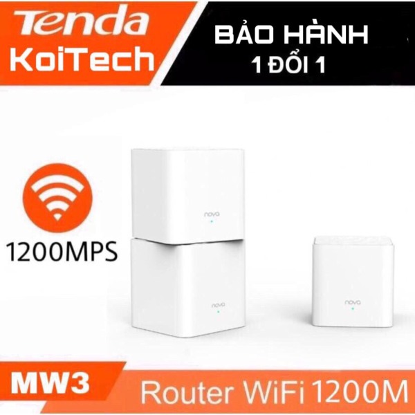 Bảng giá Tenda Hệ thống Wifi Nova Mesh MW3 Chuẩn AC 1200Mbps new - bộ phát sóng kích sóng nối sóng khuếch đại wifi xuyên tường moden wifi - Koi Tech Phong Vũ