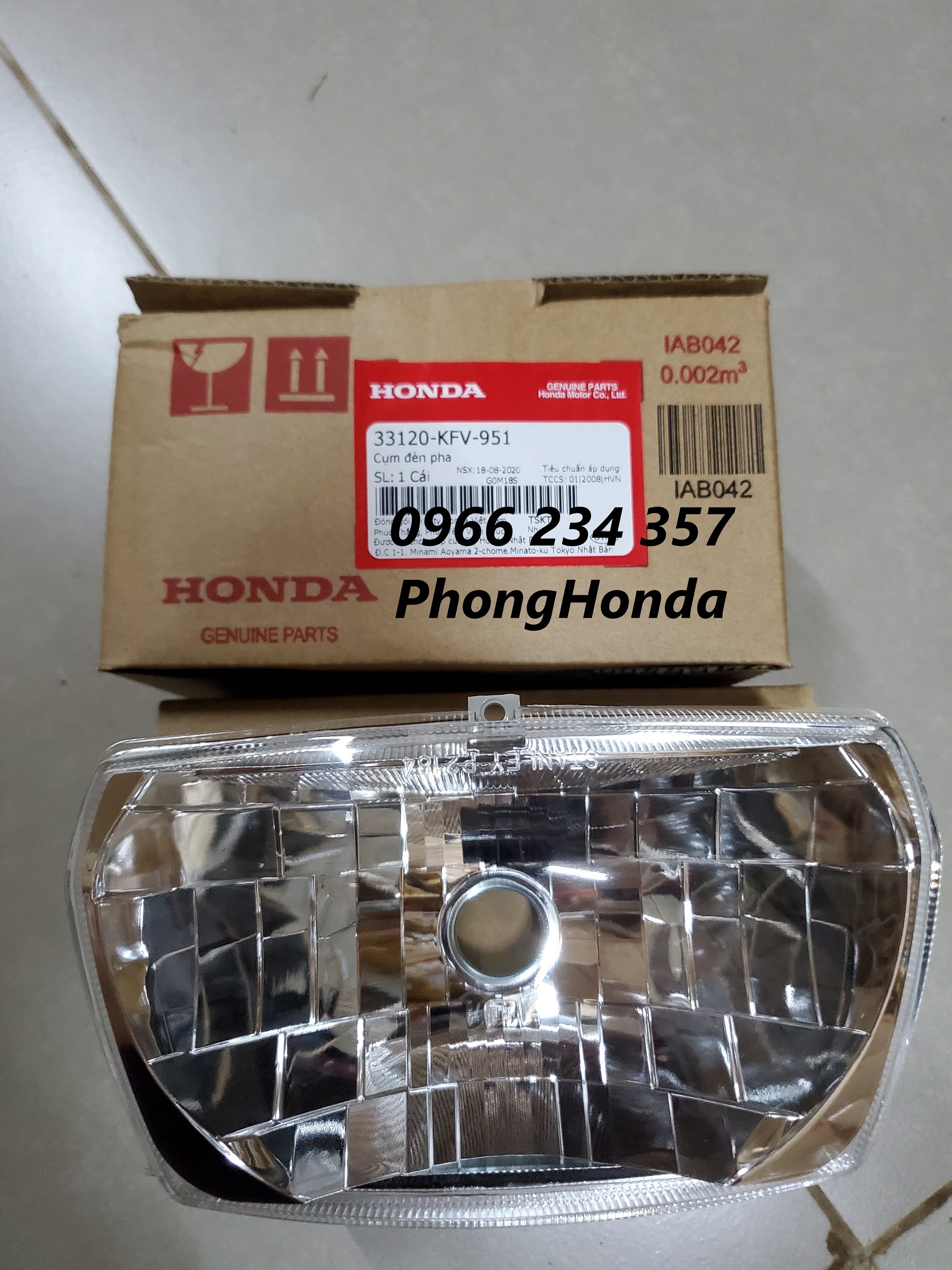 Pha đèn trước , chóa đèn trước super dream đầu bằng chính hiệu honda