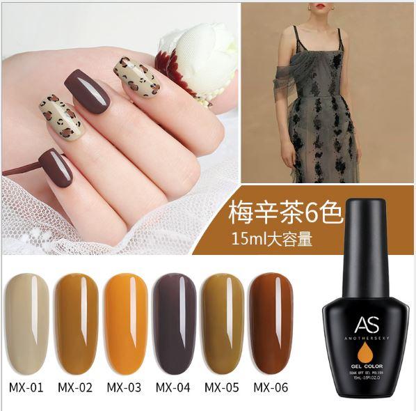 [MÀU MỚI] Set sơn gel AS 6 màu mã MX chai 15ml
