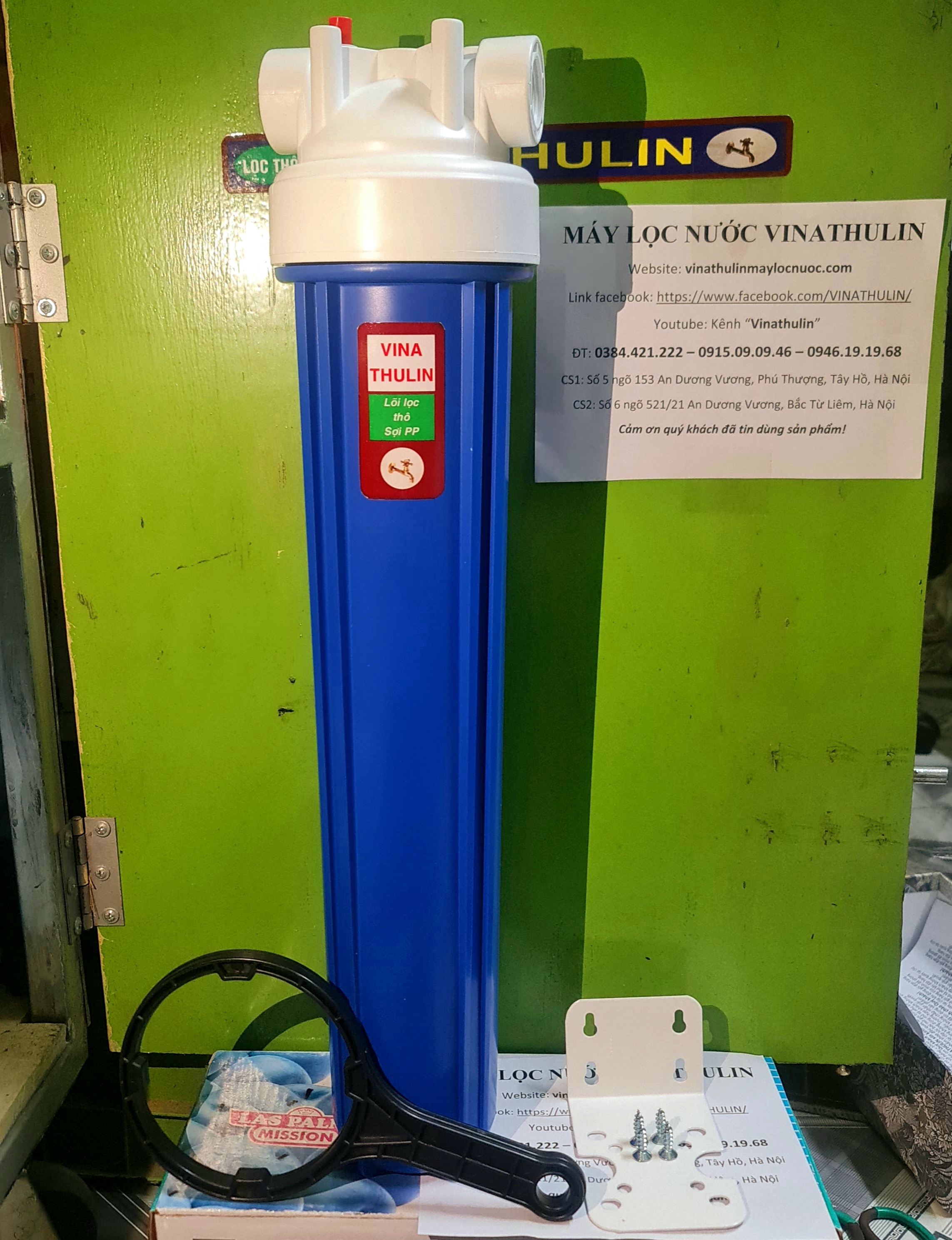 Cốc lọc nước 20inch VINATHULIN ren 27 2 gioăng