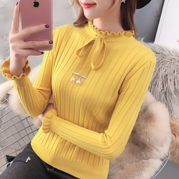 ÁO LEN CỔ VIỀN NƠ XINH XẮN