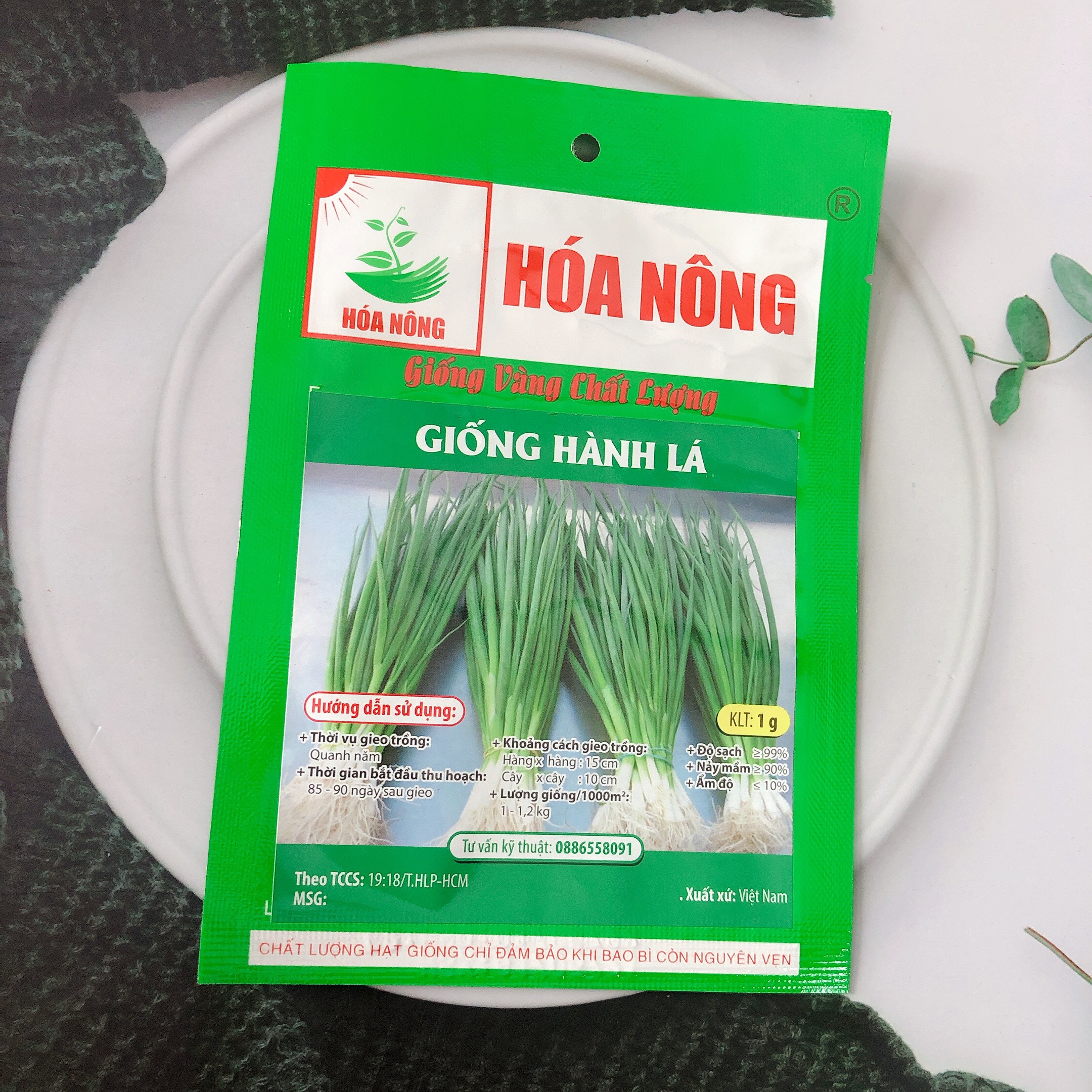 Hạt giống hành lá HN gói 1gr