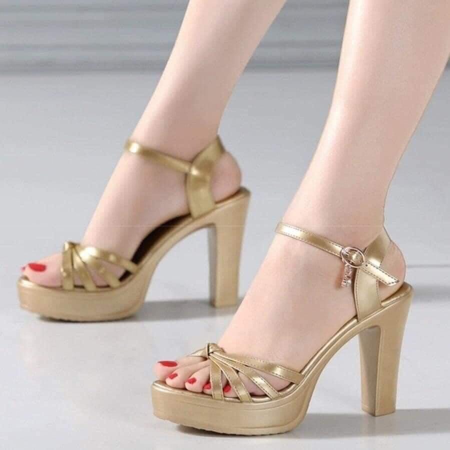 Giày sandal thắt nút cao 10p