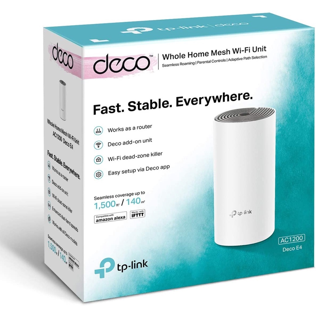 Bộ phát wifi TP-Link Deco E4 2-Pack 3-pack Mesh AC1200Mbps (Chính Hãng TP-Link Việt Nam)