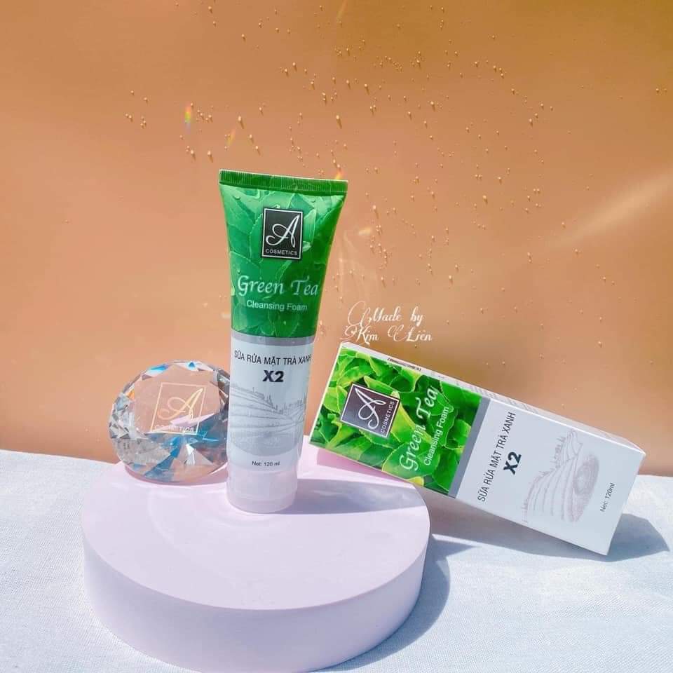 Sữa rửa mặt Trà Xanh x2 A cosmetics
