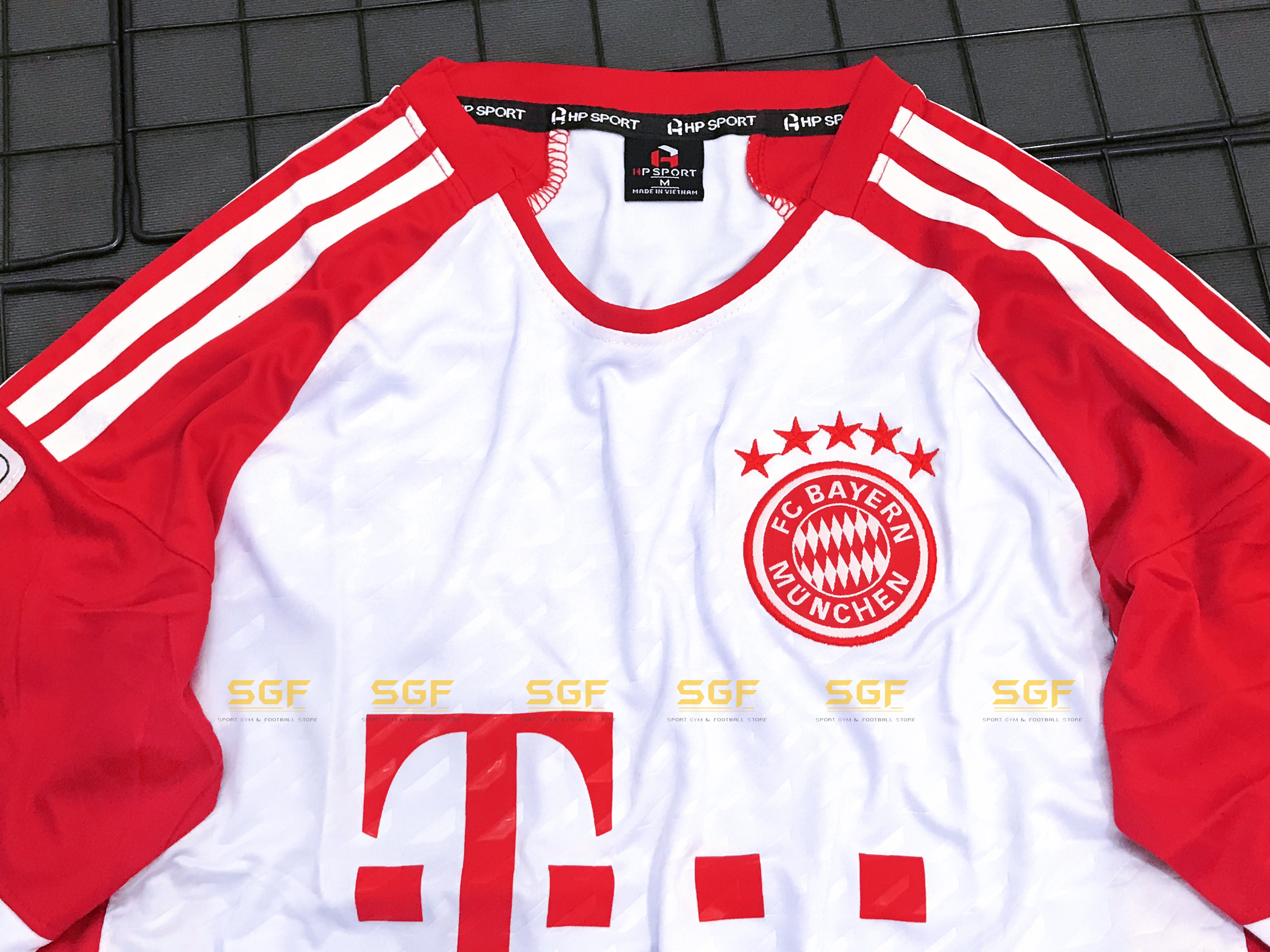 [HCM]Quần Áo Bóng Đá BAYERN trắng sân nhà 2023