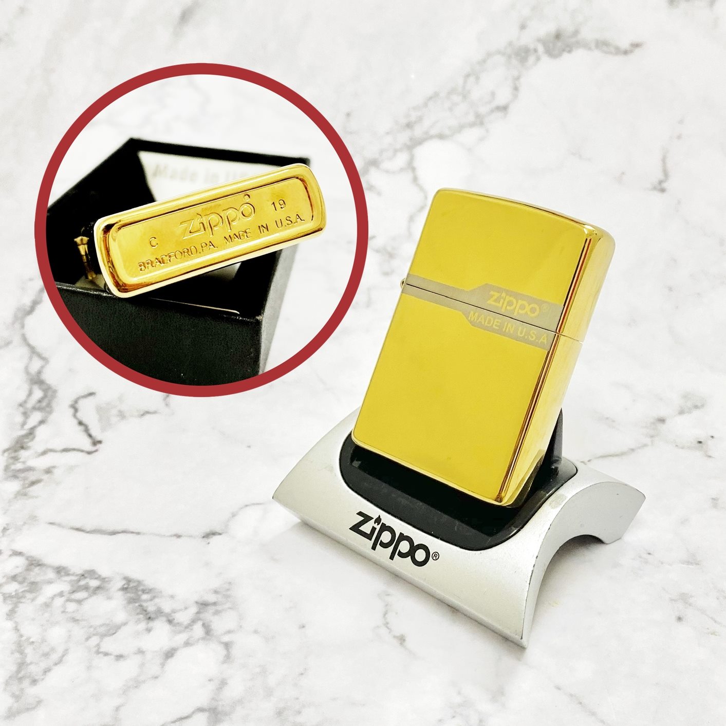 Bật lửa zippo usa chính hãng khắc hoa văn- zippo mỹ cao cấp full hộp tem đỏ - zippo vàng