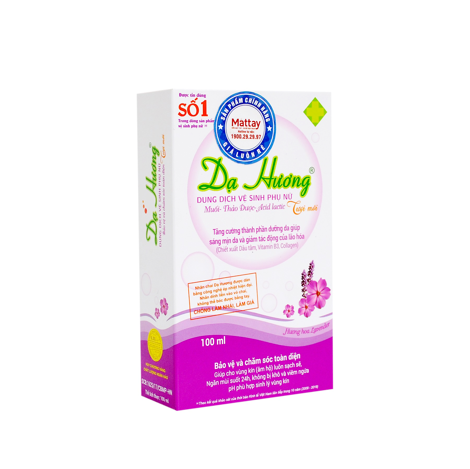 Dung dịch vệ sinh phụ nữ Dạ Hương tím 100ml