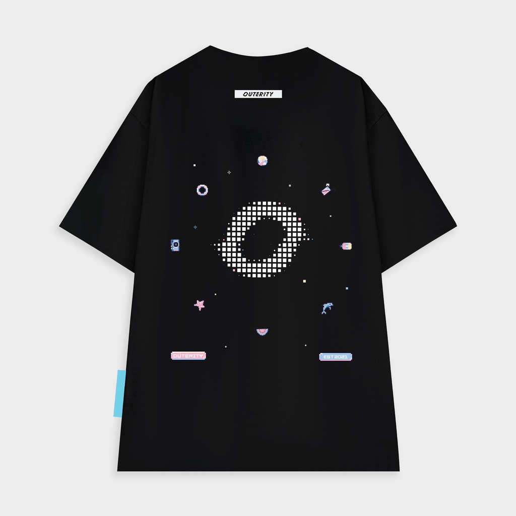 Áo thun Outerity Big Logo Pixel đen - ver2.0 / ORP145