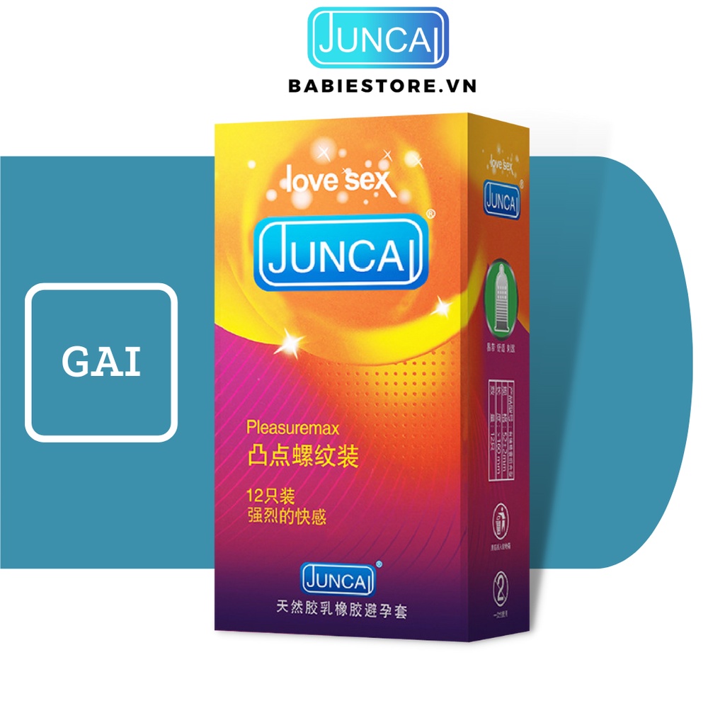 Bao cao su Juncaii Pleasuremax ( hộp 12 chiếc)