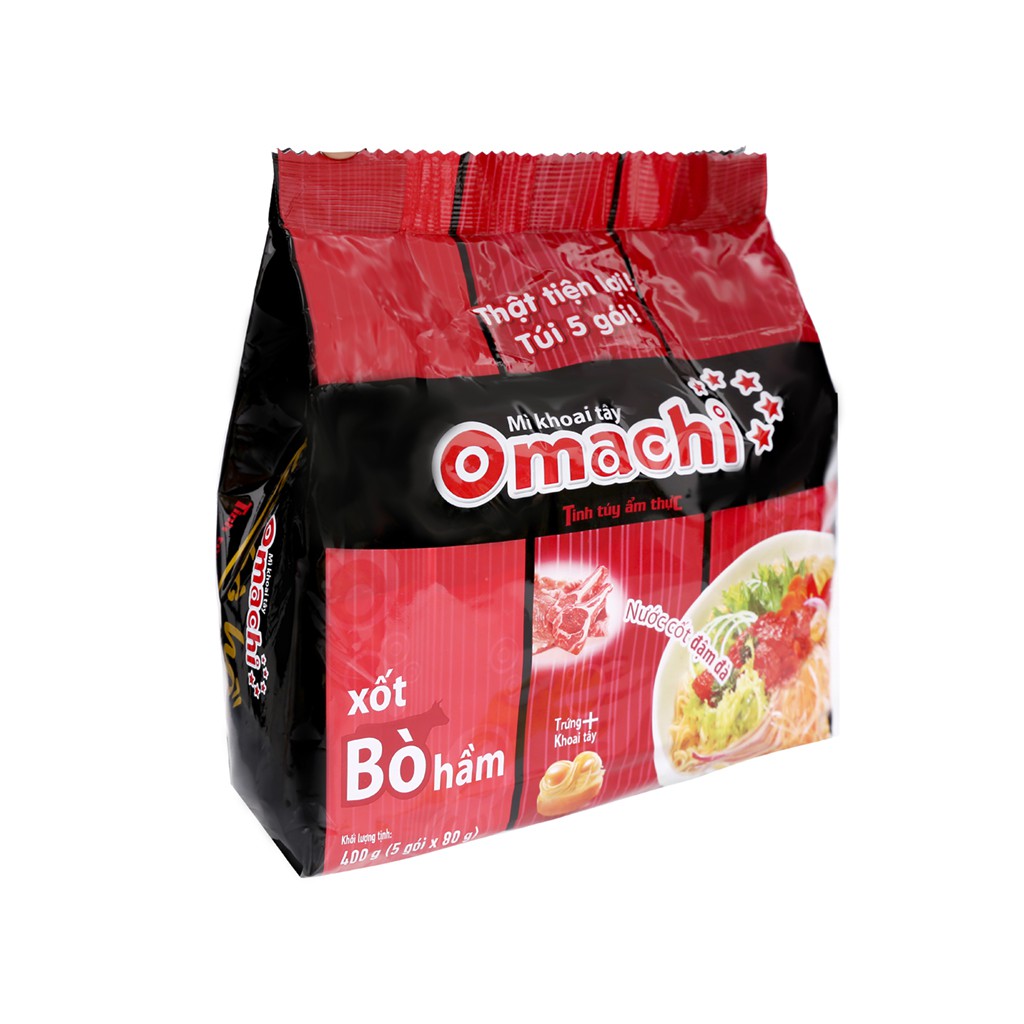 Lốc 5 Gói Mì Omachi SốT Bò HầM