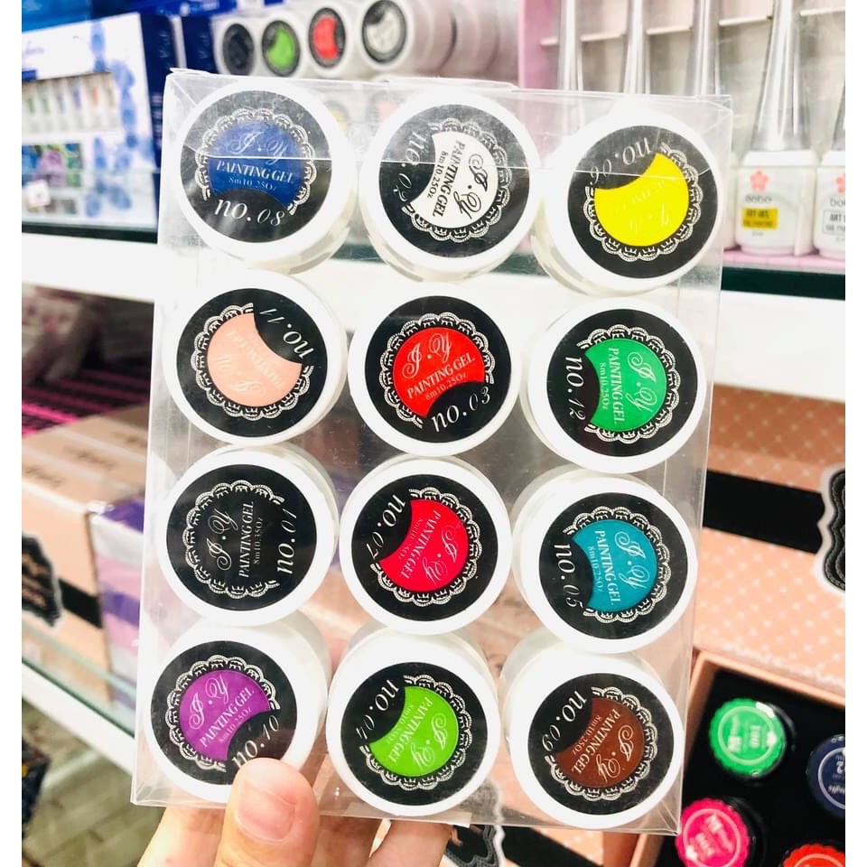 Set gel vẽ T.Y 12 màu
