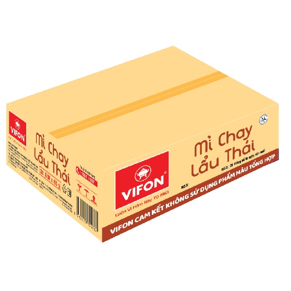 (Tặng 1 gói )Thùng 30 Mì Chay Lẩu Thái VIFON (65g / Gói)