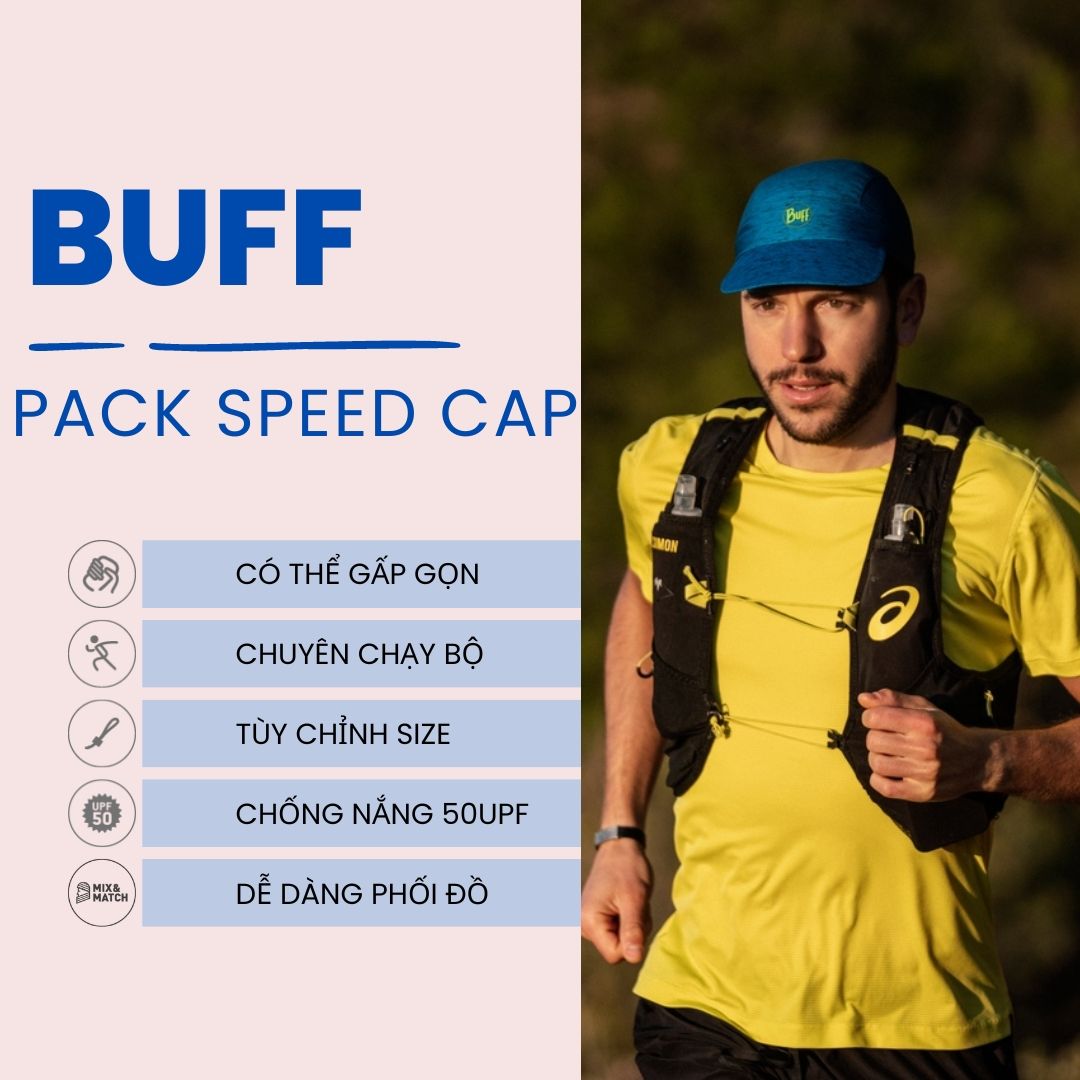 MŨ CHẠY BỘ SIÊU NHẸ BUFF PACK SPEED CAP (CÓ THỂ GẤP GỌN)