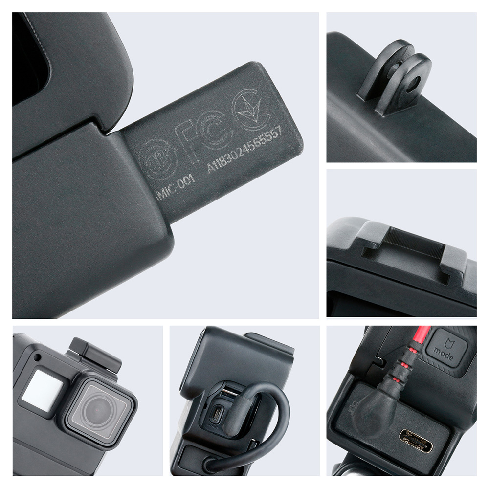 Vỏ Vlog Vỏ Máy Ảnh Hành Động Khung Lồng Vlog Với Đế Lạnh Cho GoPro Hero 7 6 5 Màu Đen Cho Micrô Ngoài & Bộ Chuyển Đổi Mic Chuyên Nghiệp 3.5Mm