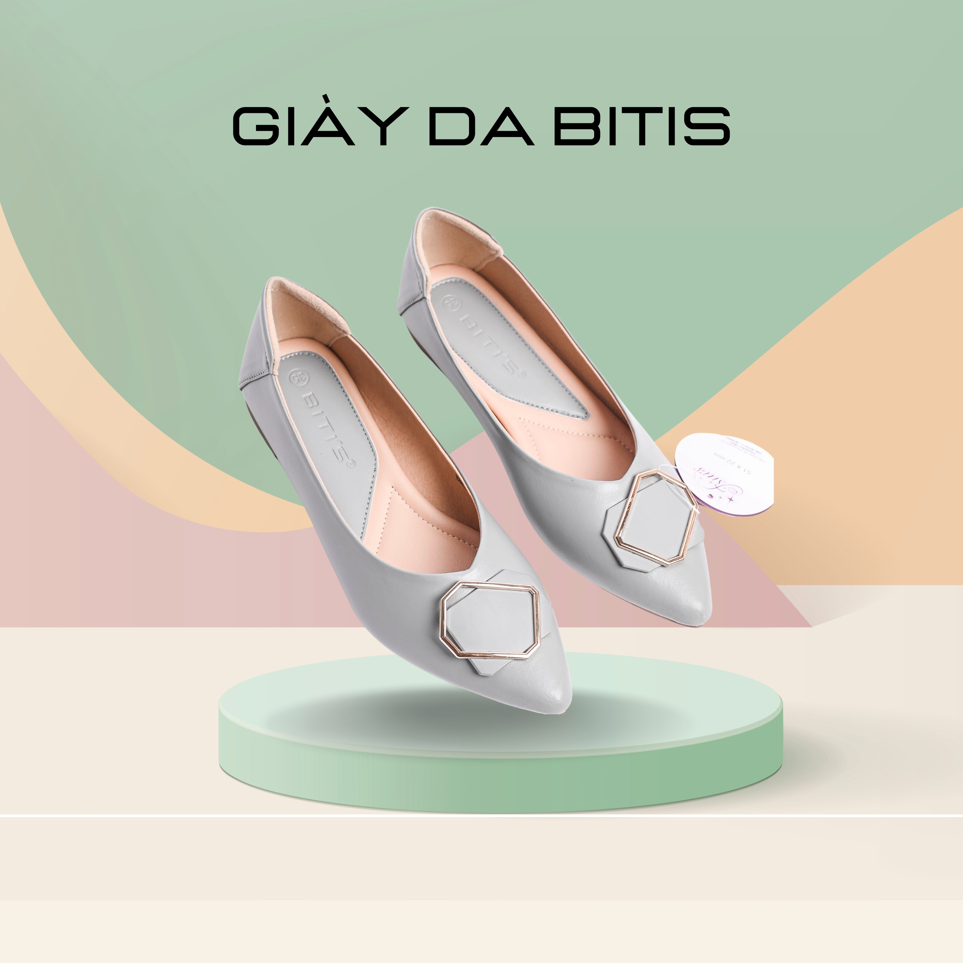 Giày bít da Bitis nữ