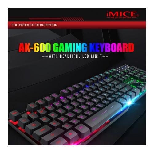 [HCM]Bàn Phím IMICE AK600 GIẢ CƠ CÓ LED