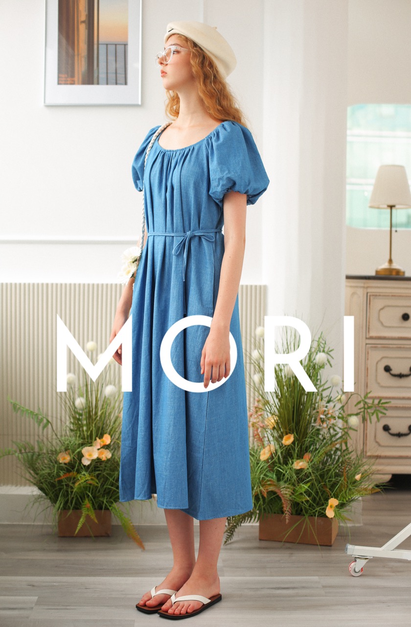 MORI - MRD20 Đầm denim tay phồng
