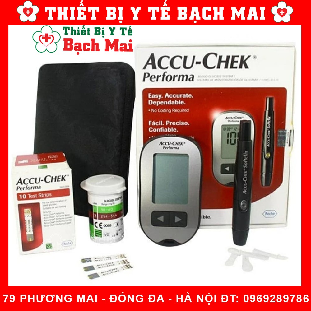Máy Đo Đường Huyết Accu Check Performa [ Tặng 50 Kim + 10 Que Thử ]