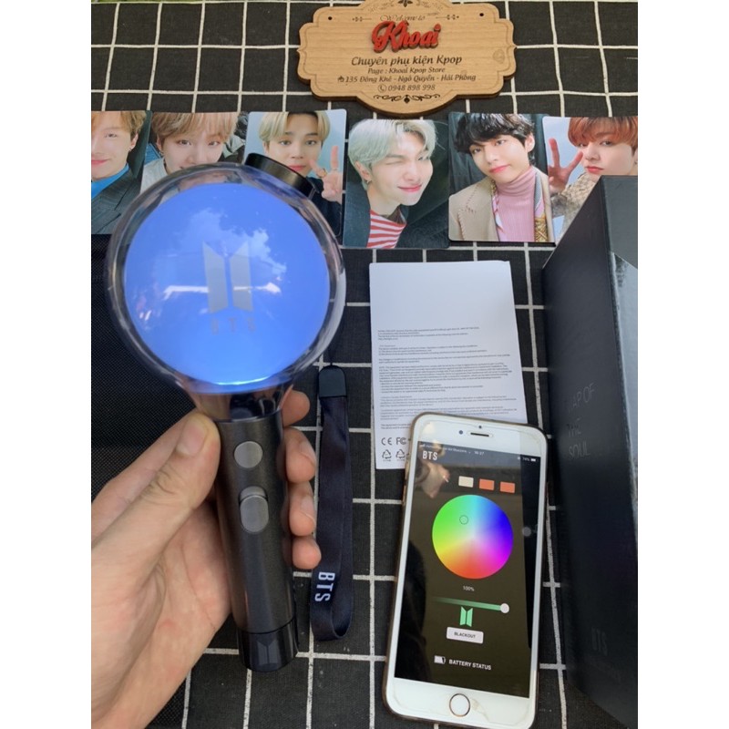 [Tặng Pin] Lightstick BTS Special Unoff Bắt Bluetooth Đổi Màu - Gậy Cổ Vũ
