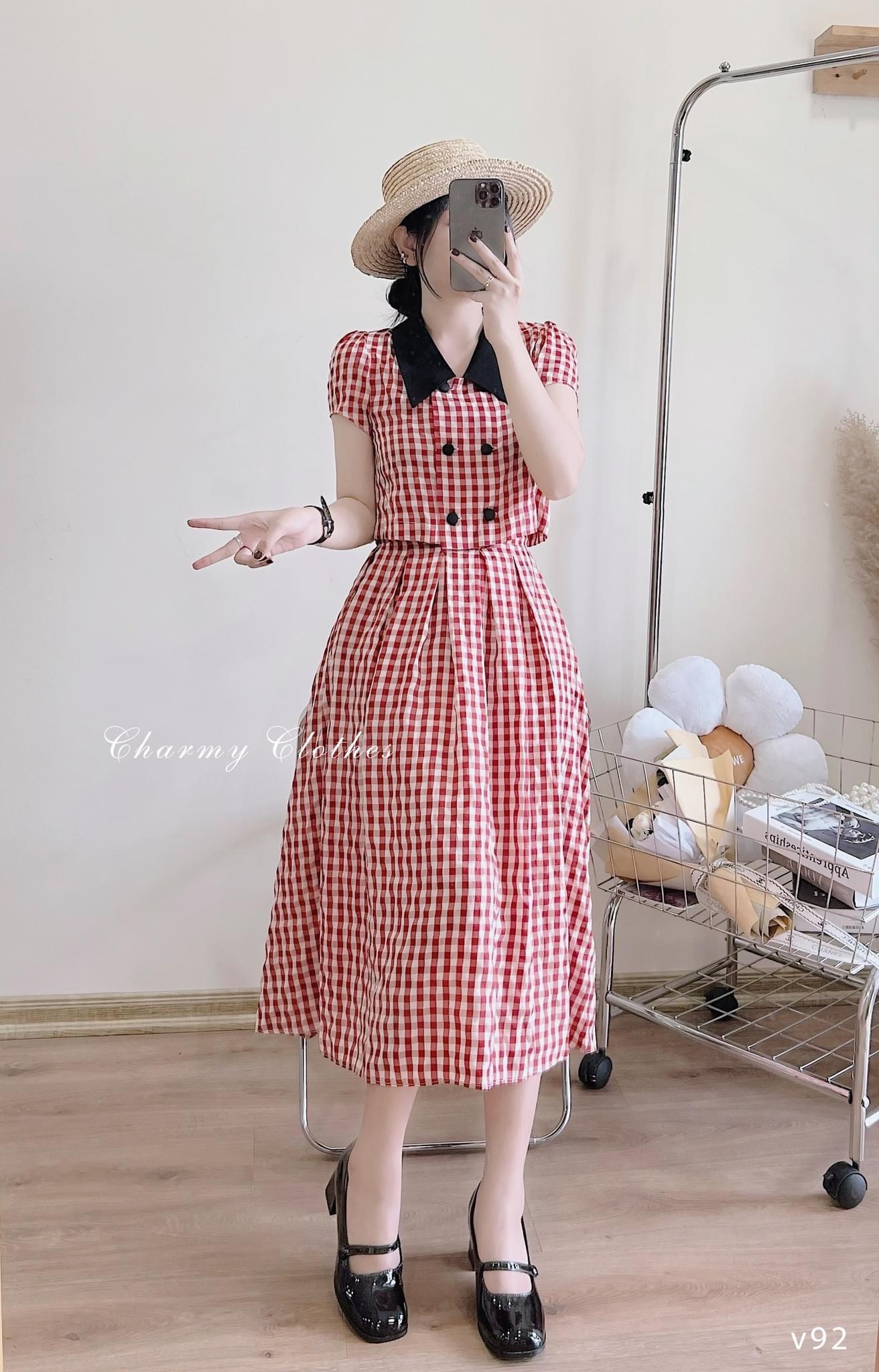 [HCM]ĐẦM CARO SIÊU XINH CAO CẤP