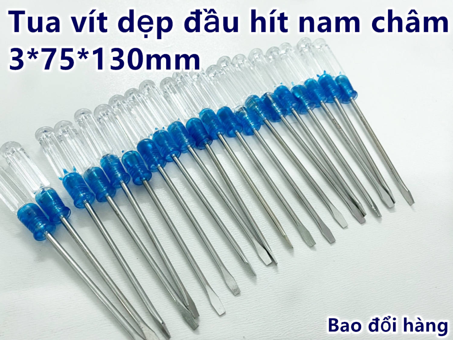 Tua vít dẹp đầu hít nam châm 3*75*130mm