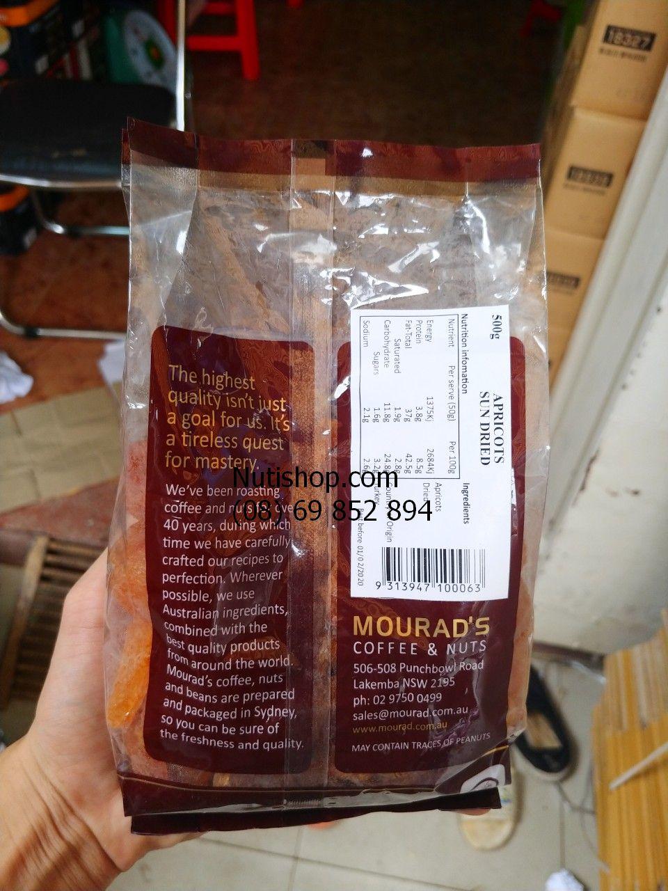 [HCM]Mơ sấy dẻo Mourads Úc 500g