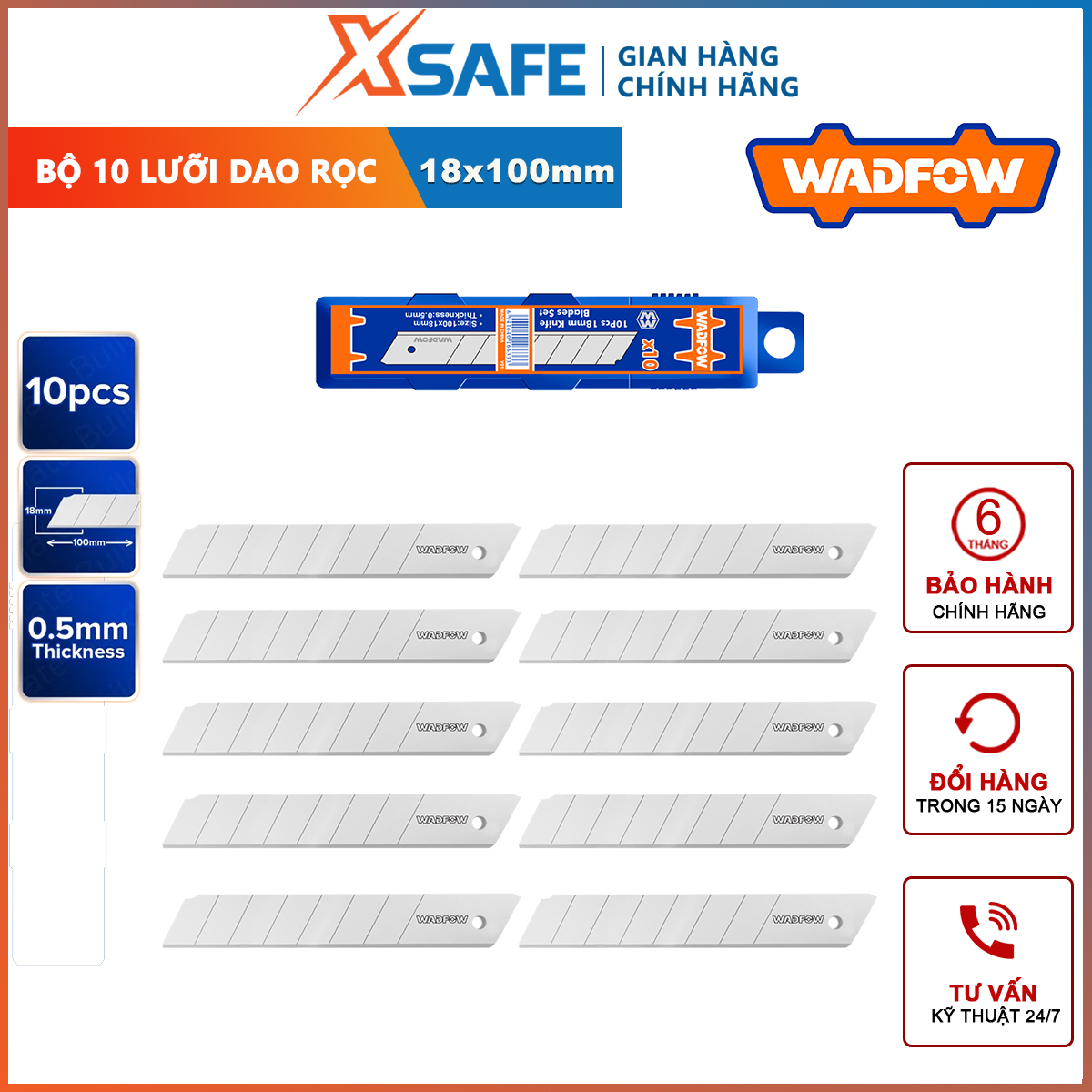 10 pieces of 18x100mm loose blade set