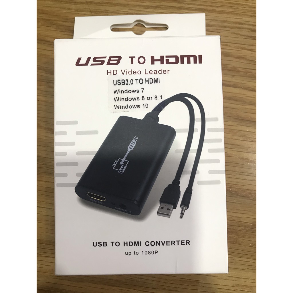 CÁP CHUYỂN USB 3.0 RA HDMI CÓ AUDIO
