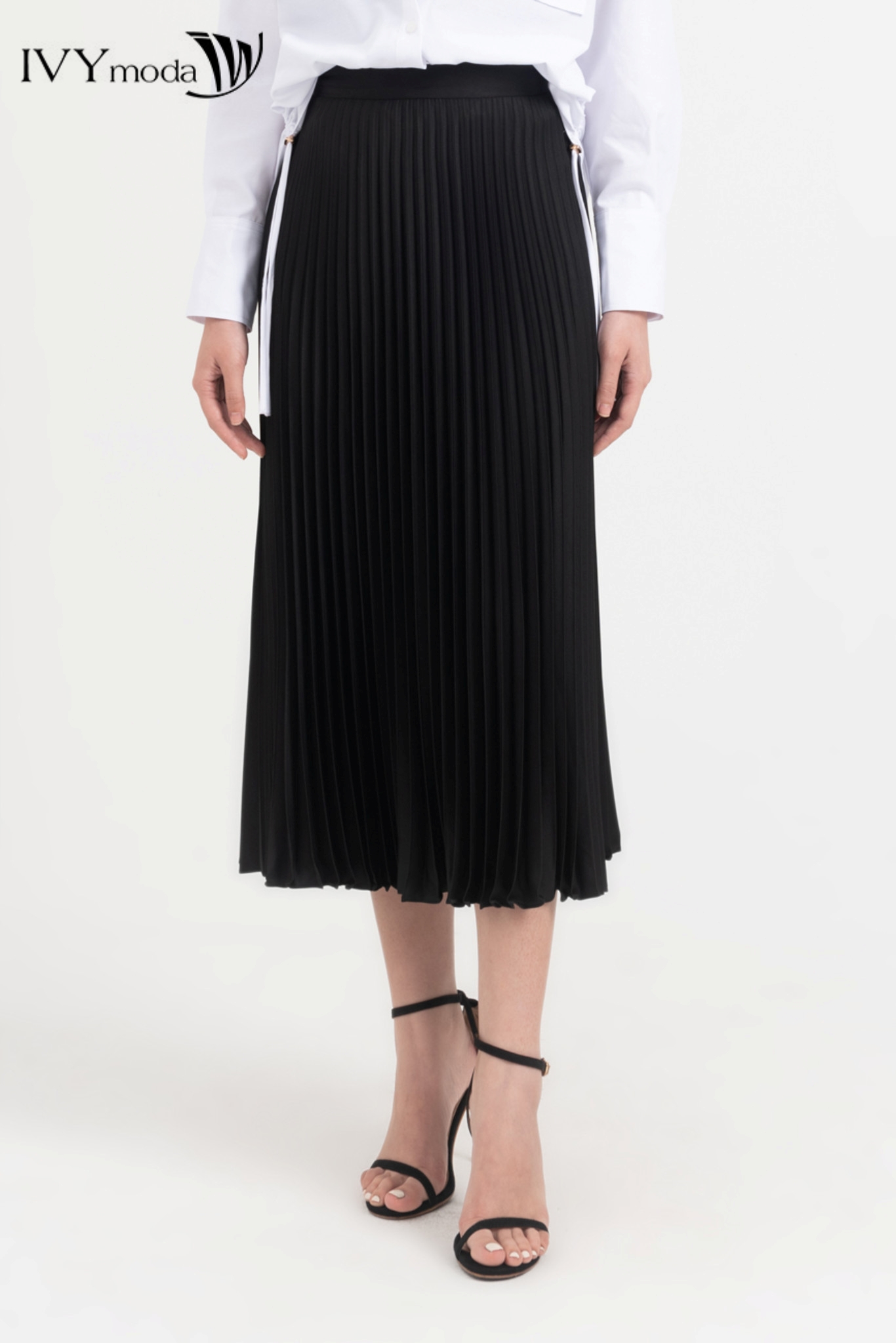 Chân váy xếp ly dáng suông IVY moda MS 30M8373