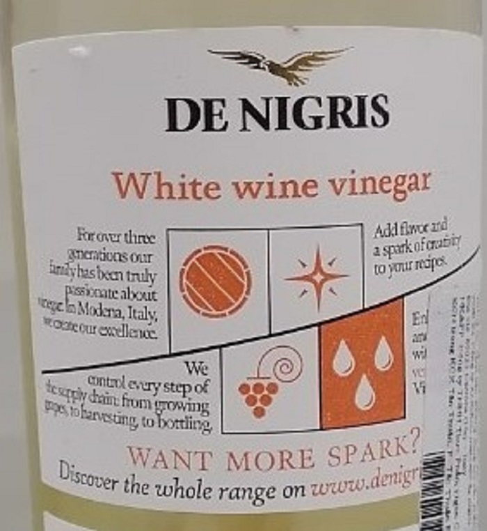 [500ml] GIẤM RƯỢU VANG TRẮNG [Italia] DE NIGRIS White Vinegar (cff-hk)