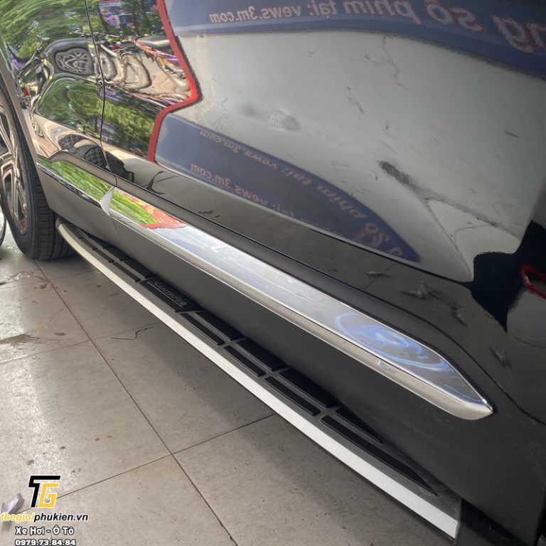 Hyundai Santafe 2021 - Bộ sản phẩm 4 chi tiết nẹp hông sườn xe INOX
