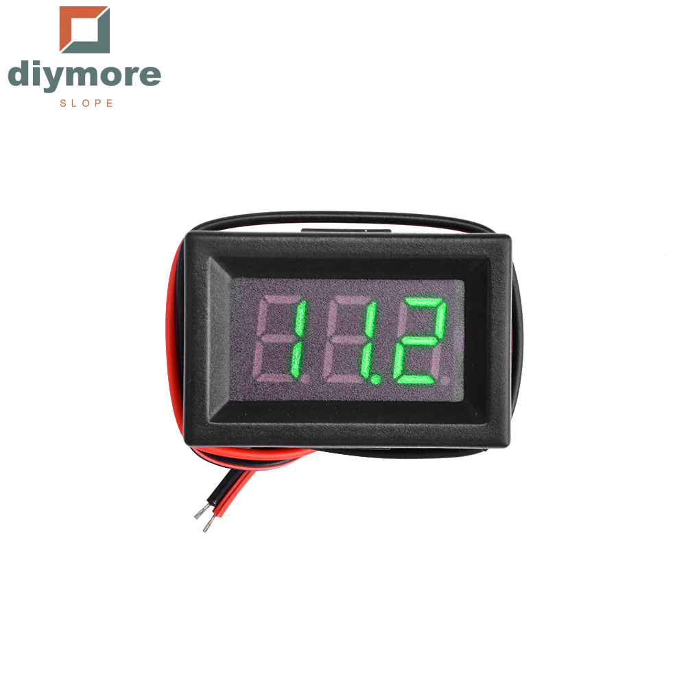 diymore slope Voltage Meter 2 Wires 0.36" DC4-30V Digital Voltmeter Gauge Tester LED Display Panel Mount Car Motorcycle Battery Monitor