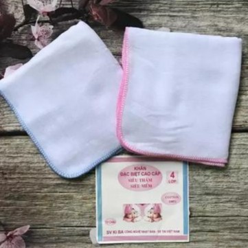 [Hoàn tiền 6%] Khăn sữa trắng cho bé Sơ Sinh loại 2 3 4 lớp (1 túi gồm 10 chiếc)