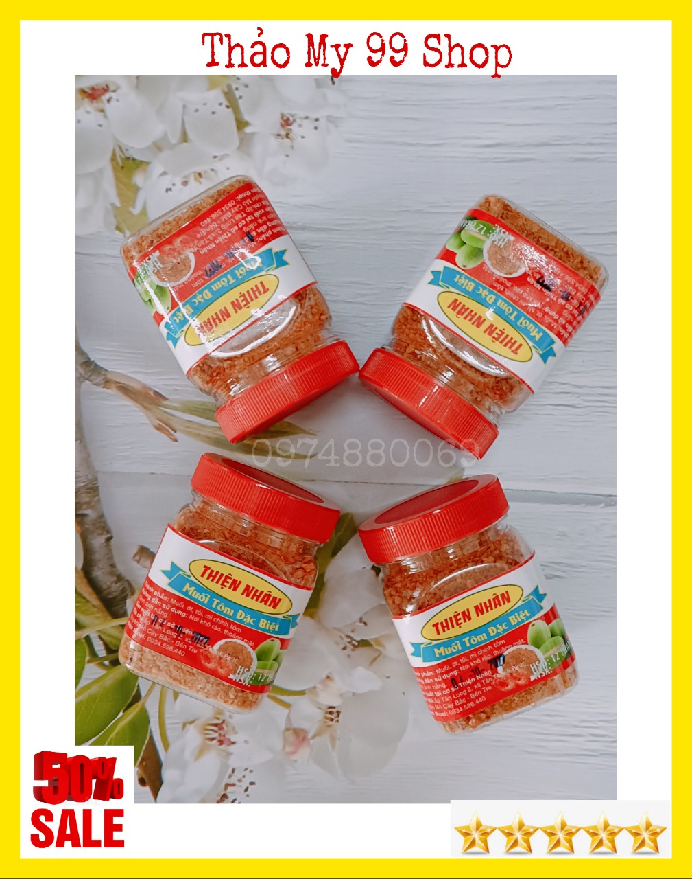 (FREESHIP) hủ 200gr Muối tôm Thiện Nhân