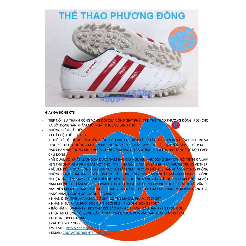 ✱∋◈ GIÀY ĐÁ BÓNG - CT3 - TẶNG TẤT !!!